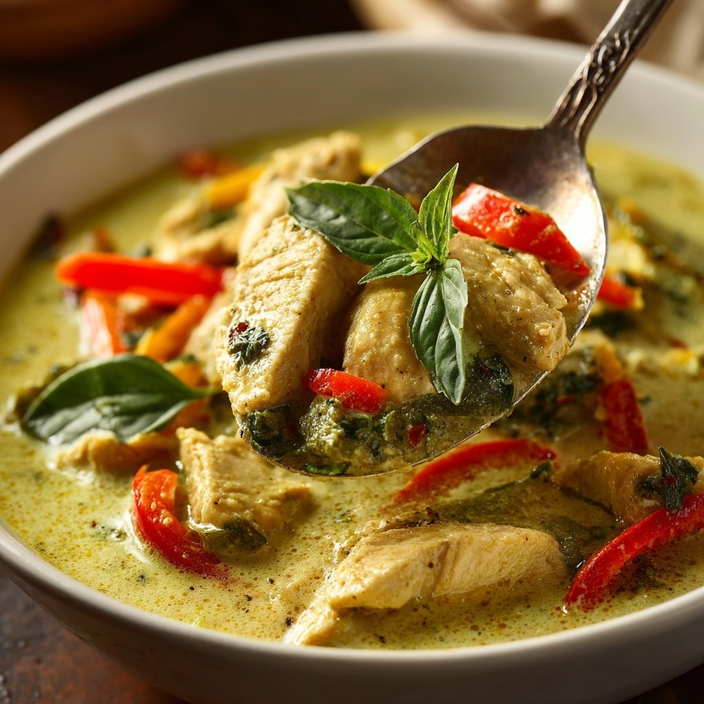 Thailändisches Grünes Curry mit Hähnchen