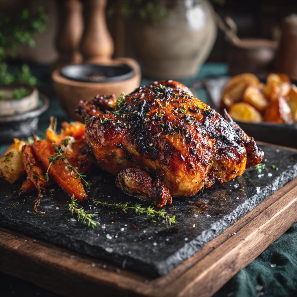 Kalorienarmes Hähnchen Mit Ofen Karotten