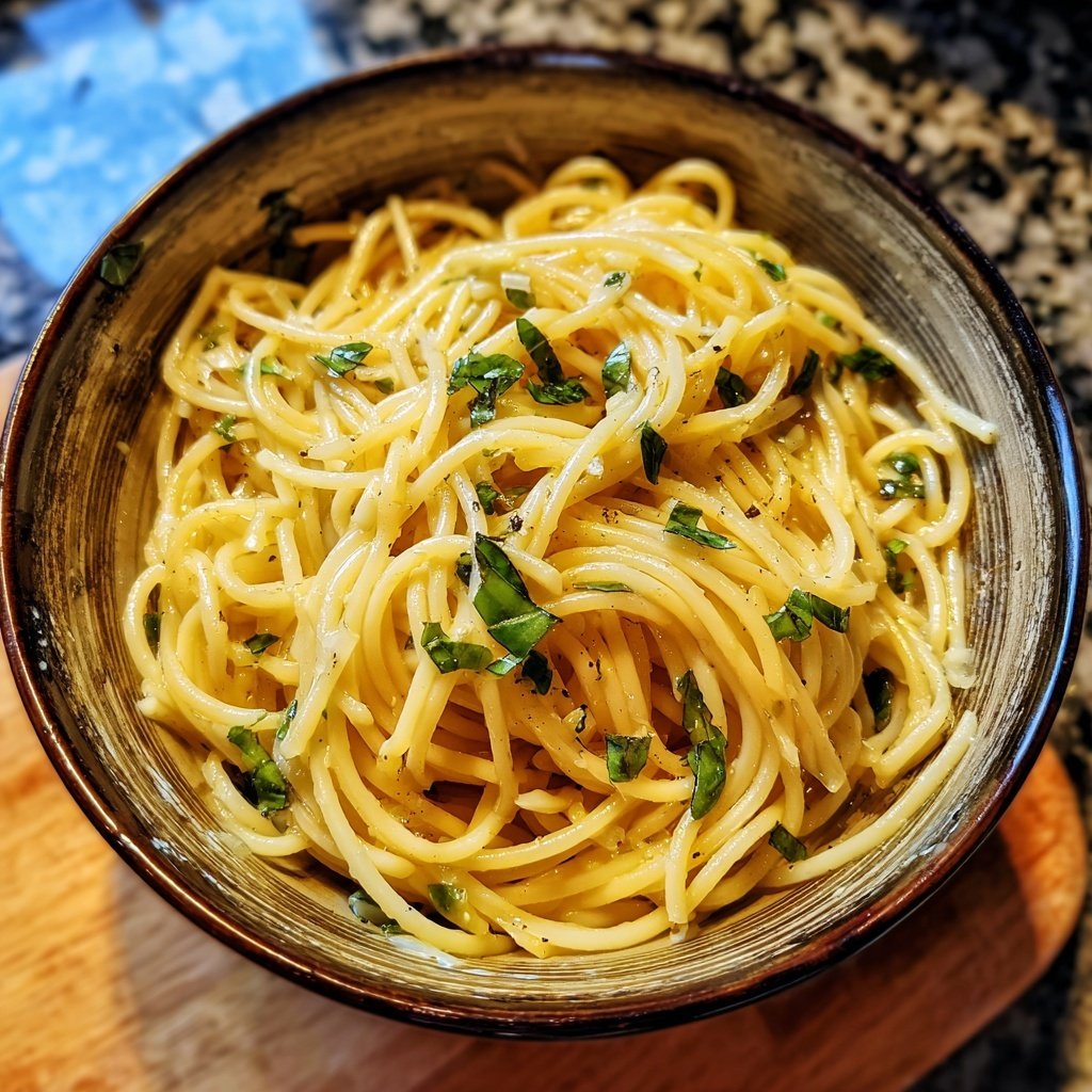 Spaghetti mit Knoblauch und Olivenöl