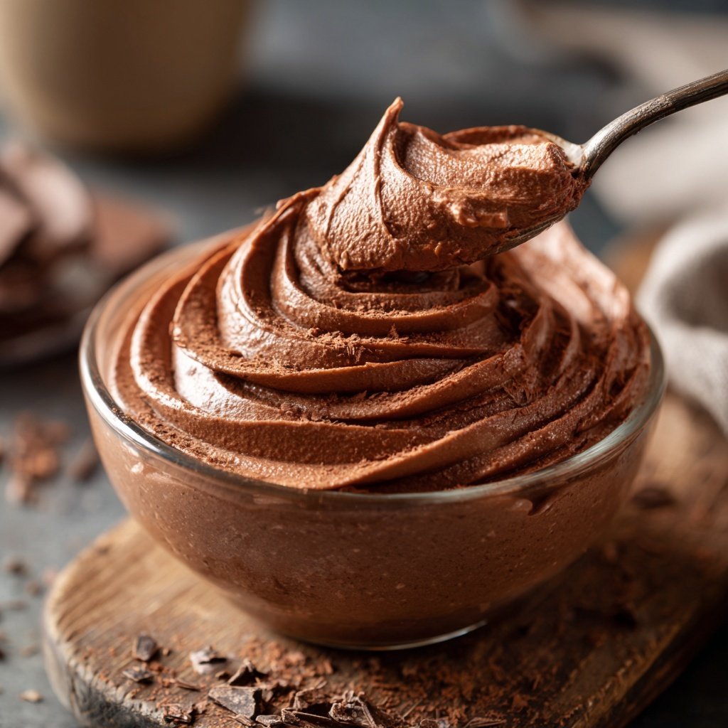 Mousse au Chocolat mit Rosenwasser