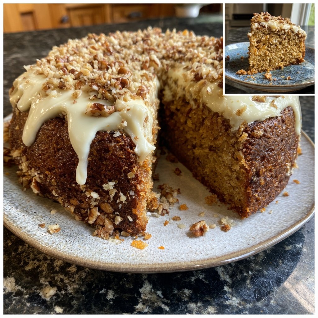 Karottenkuchen Mit Dinkelmehl Und Nüssen