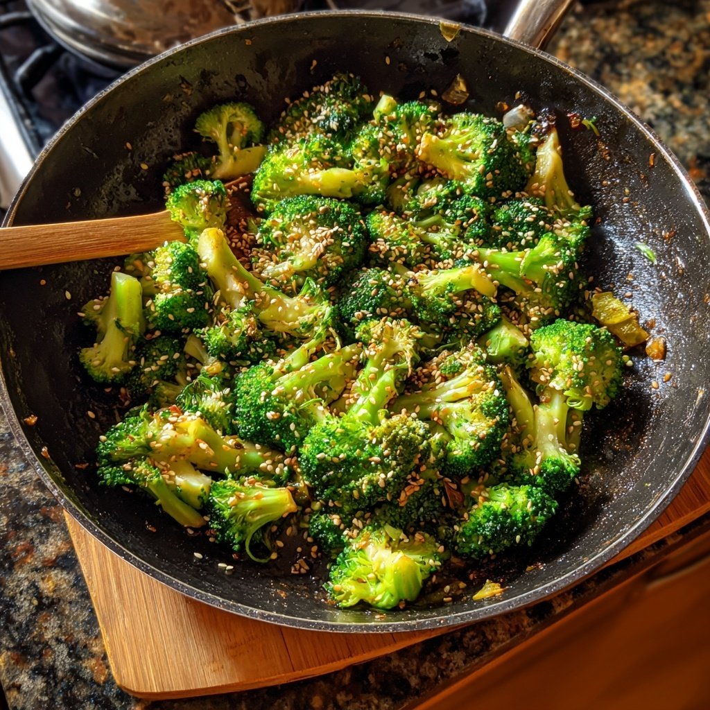 Brokkoli Pfanne Mit Sesam