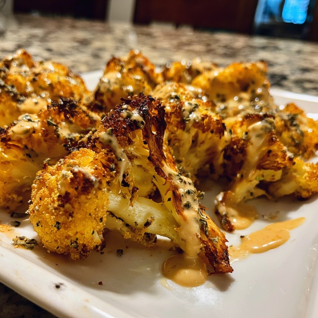 Blumenkohl mit Zitronen-Tahini-Sauce